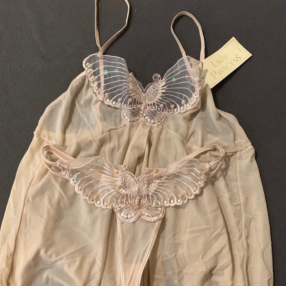Beige Lingerie 2-piece set